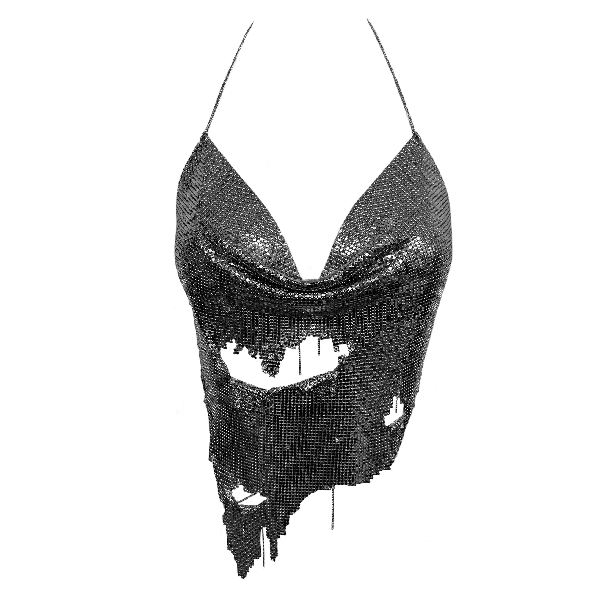 Distressed Chainmail Top